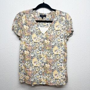Caroll Paris Floral Cottagecore Gardencore Feminine Romantic Womens Top Size M